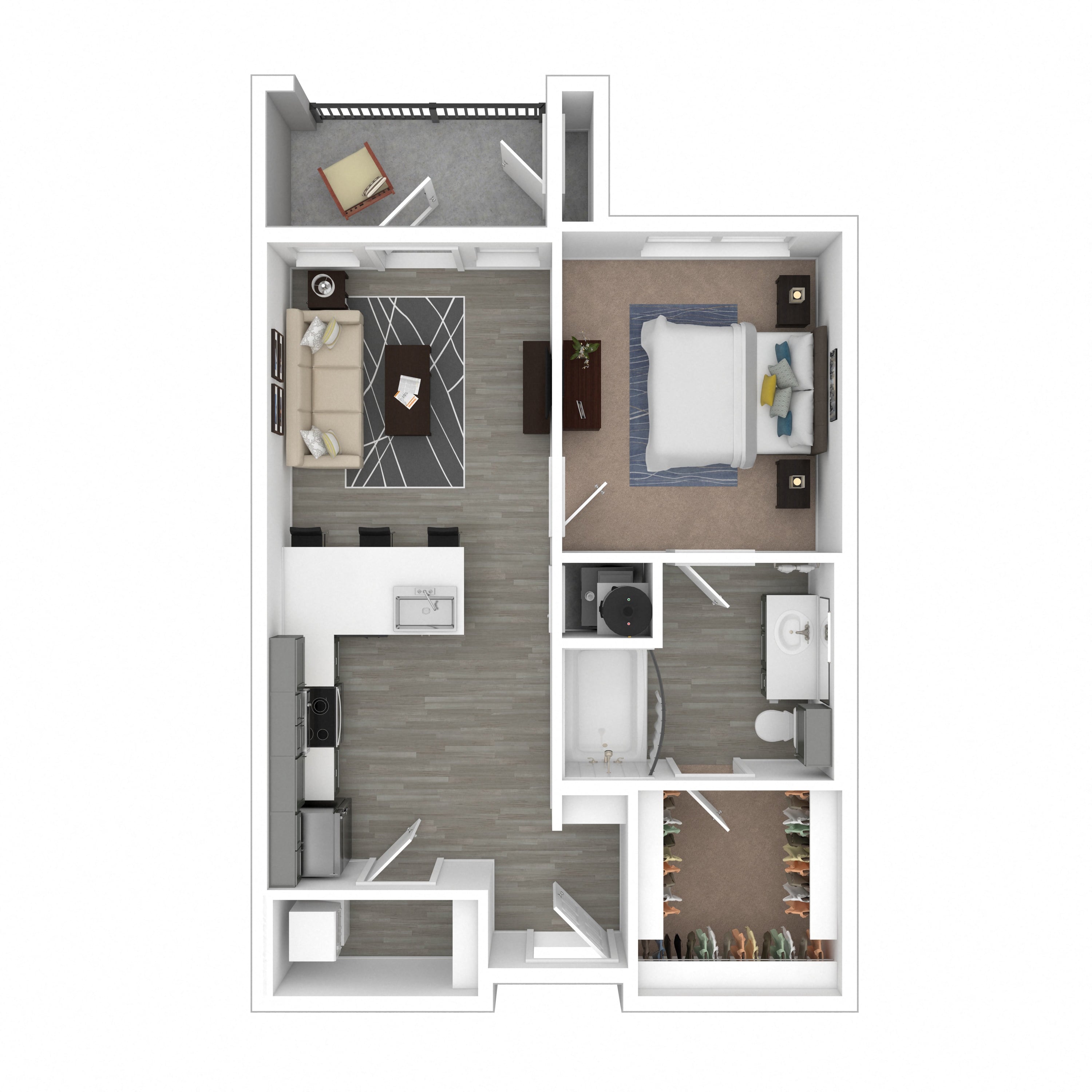 Floor plan layout diagram for 1A